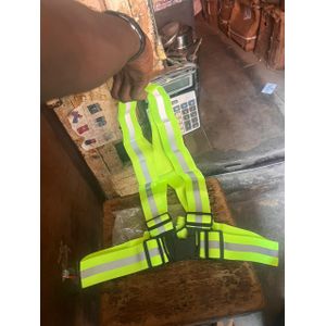 Adjustable Elastic Reflective Safety Harness Belt (Cross-Belt High-Vis Vest)