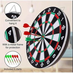 Dart Set, Featuring Red and Green Darts With Numeral Design, Easy to Store and Hang. Competitions, Games, Party 