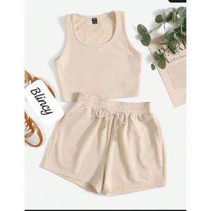 Gorgeous short 2piece for ladies ( Off-white color)