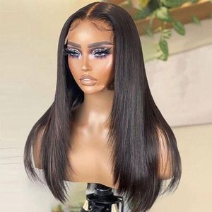 Free Part  Layered  Hair Wigs For Women Pre Plucked  Natural Black