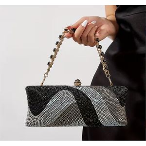 PARTY BRIDAL MINI PURSES/WALLET CHAIN BAG - Party Bags Chic Handbags Stylish Accessories Bags Shiny Wedding Bags Elegant Rhinestone Shiny Purse Bridal Clutches Glamour Accessories Purse/Bags for Wedding/Dinner Dates Bags