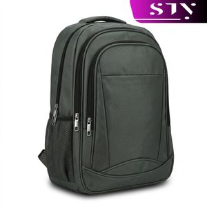 STY Men Bags Backpack Laptop Bags Male Greyish-Green School Bags Notebook Computer Bag 