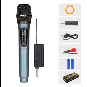 Professional Wireless Microphone - Dazzling Color,  Handheld, UHF Wireless Receiver, Plug And Play, Stable Transmission, Rechargeable Microphone for Home Karaoke, Stage Performance, Outdoor Activities, Concerts, Etc.
