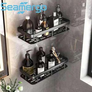 1PC Bathroom Shelf No Drill Wall Mounted Shampoo Bottle Shower Corner Rack Toilet Storage Rack Aluminum Bathroom Kitchen Accessories