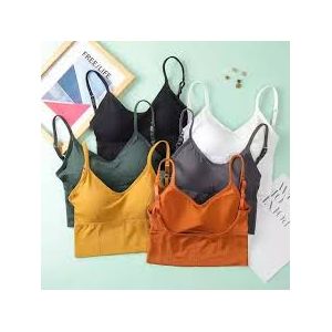 Women's Thermal Inner Fleeces Sleeveless Undershirt Built-in Bra Thermal  Vest V Neck Intimate Tops For Autumn Winter