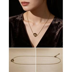 Nuru Women's Premium Heart Gold Pendant Necklace