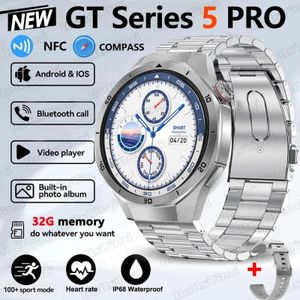 2025 New GT5 PRO Smartwatch Men Watch AMOLED HD Screen GPS Trajectory NFC Compass Smart Watches