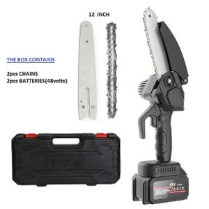Double Battery Rechargeable Cordless Chainsaw 48VH 15000MAH