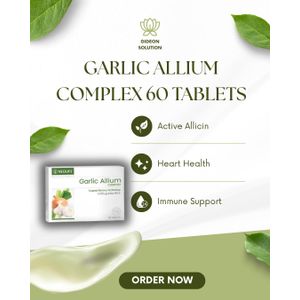Healthy me Garlic Allium Complex 60 Tablets – 4,200 mcg Active Allicin Garlic & Allium Supplement