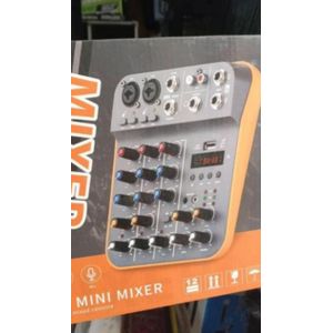 Unique Professional 4–Channel Mini Audio Mixer with USB, Bluetooth & DSP Effects