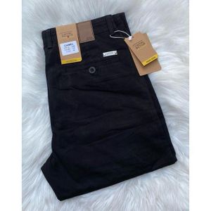 Smart Chinos Trouser For Men Plain Black
