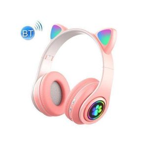 Cute Cartoon Wireless Headset For Girl Kids Headphone With Children Cartoon Cat Ears
