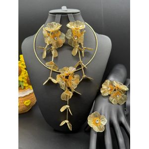 Gd Elegant floral jewelry set - Non-tarnish