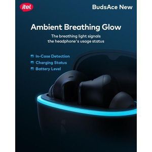 itel BudsAce New Earbud Breathing Light Premium Design 13mm Dynamic Driver 4-Mic ENC for Clear Calls IEW-63