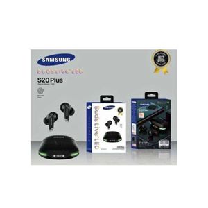Samsung Original S20 Plus Buds Live LED TWS Wireless Earphones - Active Noise Cancelling Bluetooth Earbuds with Smart Digital Display - Black