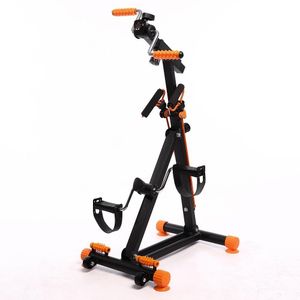 4-in-1 Adjustable Pedal Exerciser Bike for Seniors, Fitness Equipment for Seniors, Elderly Exercise Bike with Action Roller Handle, Pull Rope, Swing Pedal, Foot Massage Function