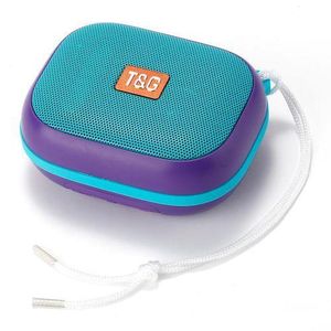 T&G  TG-394 Mini Blue-tooth Waterproof Speakers with FM Radio Support TF/USB Functions Portable Woofer Bass Colors Speakers(PURPLE)