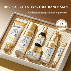 SADOER Collagen Skin Care Set, 6Pcs Face Care Sets for Older Women, Firming Skin, Shrink Pores, Smooth Wrinkles, Hydrating Skin Care Set Include Serum Face Cream Eye Cream Toner Cleanser Facial Mask