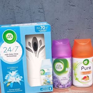 Airwick AUTOMATIC SPRAY WITH 3 REFILL AIRFRESHNERS