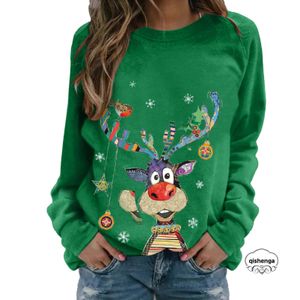 Dermanony Womens Christmas Pullover Fashion Printed Nigeria