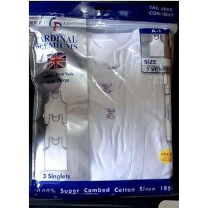Cardinal 3-in-1 Mens Underwear -White
