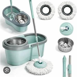  Spin Rotation With Mopping Stick And Bucket