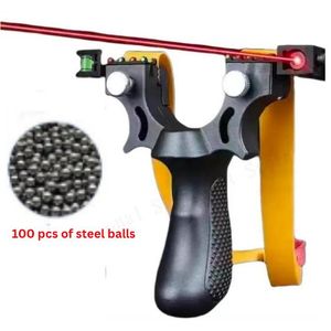 Hunting Slingshot Catapult with Laser Aim Point Target + 100 steel balls