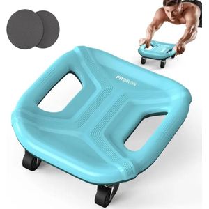Proiron Ab Roller Abdominal Slider Four-Wheel Ab Wheel Gliding Discs for Core Workouts Home Gym Equipment Abdominal Roller Sliders Swivel Wheel for Full Body with 2 Kneel Mat