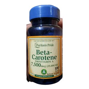 Puritan'S Pride Beta Carotene- Vitamin A (25,000IU) _100 Softgels