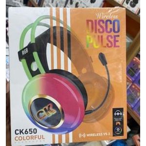 Disco Pulse Wireless Gaming Headset CK200B – Immersive Sound, Style & Crystal-Clear Communication with 2yrs warranty 