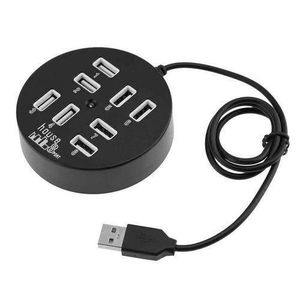 High Speed 8 Ports USB 2.0 Portable Round Hub