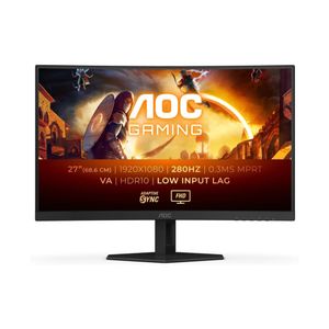 Aoc C27G4ZXED - 27 inch FHD, 280Hz, 0.3ms, curved gaming monitor - black/grey
