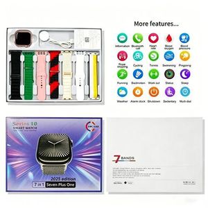 Series 10 7-in-1 Strap 2.2" Bluetooth Call Full Touchscreen Smartwatch- For Android and iOS