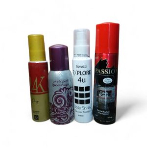 Fragrance World Body spray 100ml 4pcs Combo