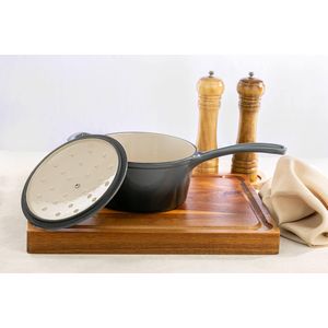 Radiance 18cm Enamelled Grey Cast Iron Sauce Pan