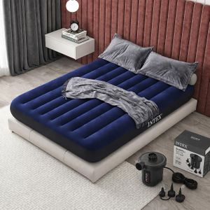 Intex Inflatable 2-3 person air mattress with electric pump 4ft by 6ft 10” height 