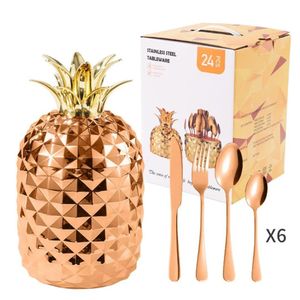 24pcs Luxury pineapple shaped cutlery set
