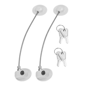 Refrigerator Lock, Mini Fridge Lock With Key For Adults, Lock For A Fridge,  Cabinet Door(White 2Pack)