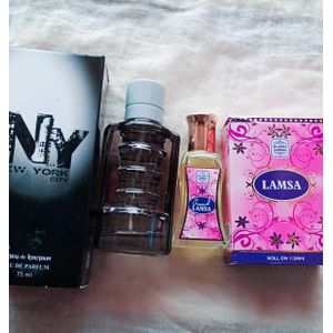 GDK NY PERFUME 75ml and Naseem Lamsa oil perfume 24ml (2 items)