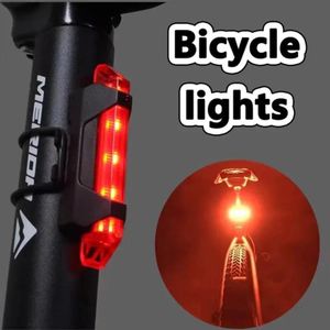 Bike Light LED Taillight Rear Tail Safety Warning Cycling Bicycle Portable Lights USB Rechargeable Outdoor Cycling Sports Night Riding
