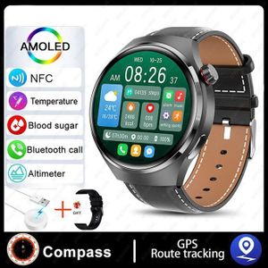 AMOLED GPS NFC Smartwatch Heart Rate Blood Sugar Fitness Watch