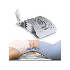 Back Stretcher and Lumbar Support 3-Level Adjustable Back Stretcher for Lower, Mid & Upper Back Pain Relief, Lumbar Traction Device and Back Spine Decompressor
