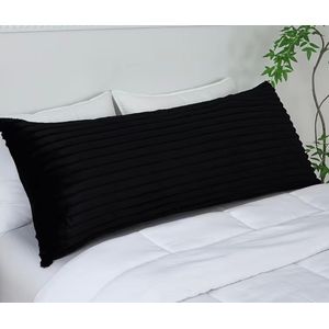 Clo A Full-body Pillow with Striped Artificial Fur Filling, Detachable Cover, Suitable for Adults, Suitable for Side Sleeping and Pregnant Women, Suitable for Large Beds.
