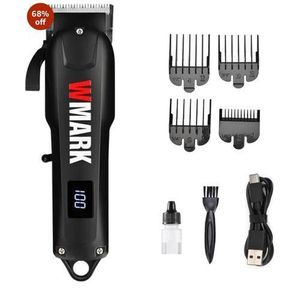 WMARK NG-1005 Salon Series 7500 RPM Motor Blade, Hair Clipper with Adjustable Fade Blade, 2000mAh Battery, 4 Taper Lever Cutting level, LED Display.