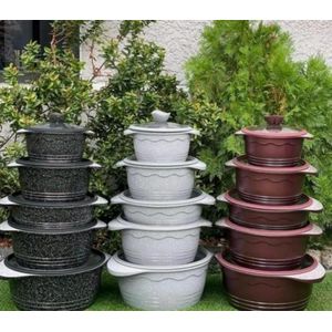5 Set granite pot set.
