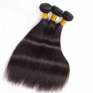 Silky Straight Hair 3 Bundles 8A Grade with closure