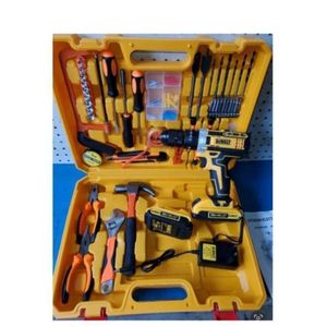 DEWALT TOOLS BOX KIT SET WITH CORDLESS BATTERY DRILL MACHINE 