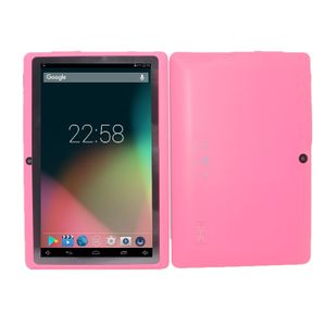Meeysoo Cheap Kids 7 Inch Tablet PC Q88 PRO  Allwinner A33 Tablet Quad Core 512MB+8GB  Android 4.4  1024*600 Dual camera Bluetooth-Pink