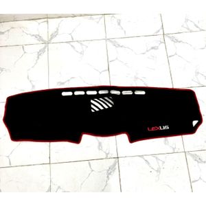 Premium Quality Fabric Dashboard Cover for Lexus LS250 Models - Black with red accents
