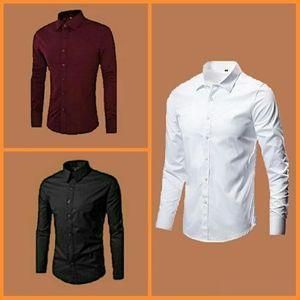 3 in 1 Original Plain Long Sleeve Shirt For Men